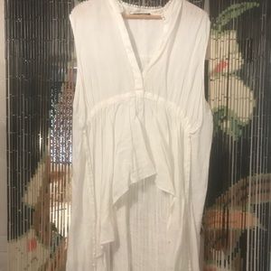 ZARA Linen Hi-Low Top for SALE!